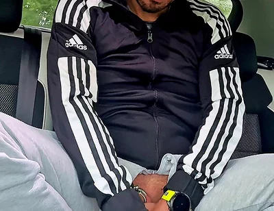 Chav-lad in a Tracksuit and White Socks Outside in Public Fun