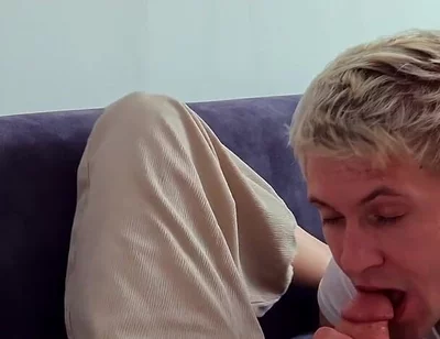 Guy Took a Pornstar Home After Dinner and Let Him Destroy His Throat and Tight Hole