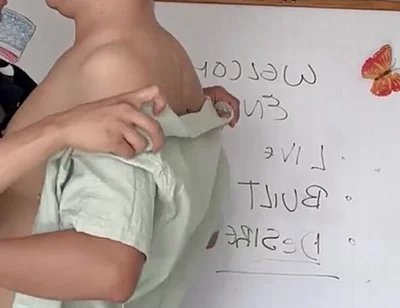 I'm Late to Class Because I Sucked Dicks in the College Bathroom, and to Make It up to My Teacher, I Let Him Fuck My Ass.