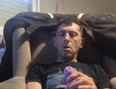 Guy Masturbating on the Sofa