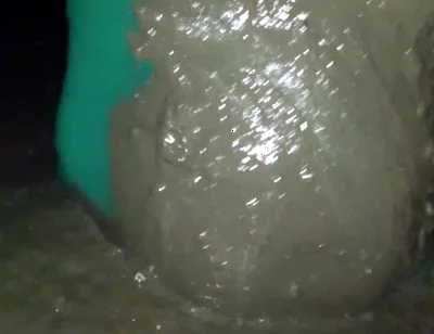 POV Pissing my nylon pantyhose leotard and mud play.