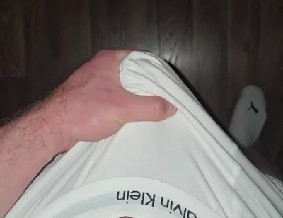 Heavy Load! German-russian Squirts Through the Fabric of the White Ck Boxers!