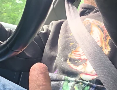 Straight Guy Gets Horny and Jerks off While Driving, He Almost Got Caught