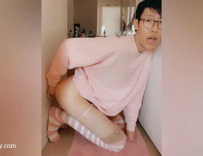 Skinny Asian Boy Loves Taking It From Behind