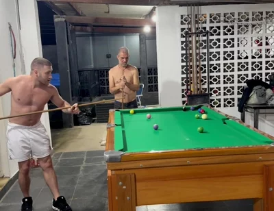 Sr Carmona and Victor Ferraz Playing Naked Billiards