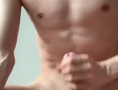 Skinny Twink Cum Whilst Kneeling
