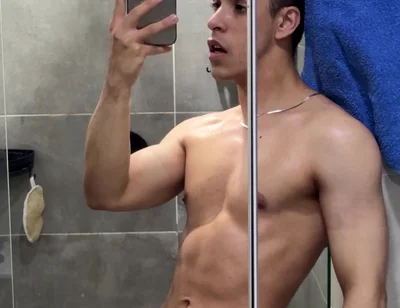 Touching My Cock Before Take a Shower