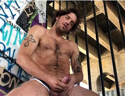 Ty Roderick Strokes His Big Dick By A Train