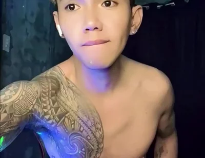 Inked Horny Twink Performed in a Live Webcam Show