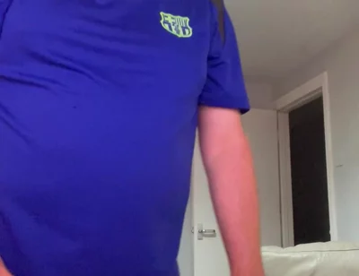 My Blue Football Shirt with Stocking on
