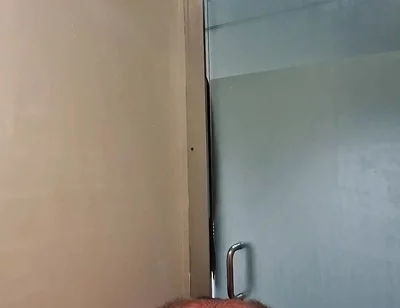 Hairy Muscle Bear Flexes and Showers