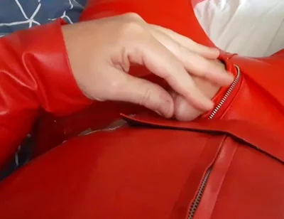Cum on Roommate's Cosplay Leather Costume