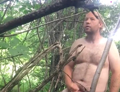 Outside Being Wild Jerking off