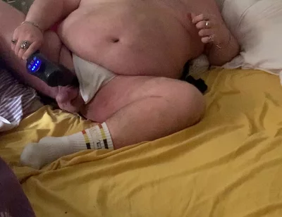 Fat Stepdaddy Wanks with Massage Toy