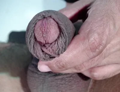 Big Black Wet Foreskin