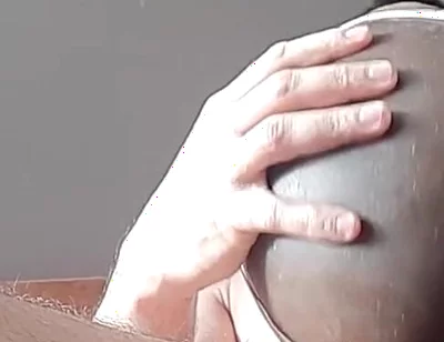 Ruber ass in shiny shorts creampie