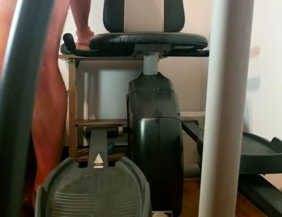 Beary Ride the Exercise Bike Until He Cums
