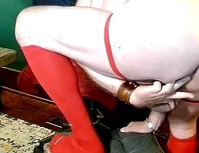 Beardaddychub Jerks in Long Red Socks and Red Jock!