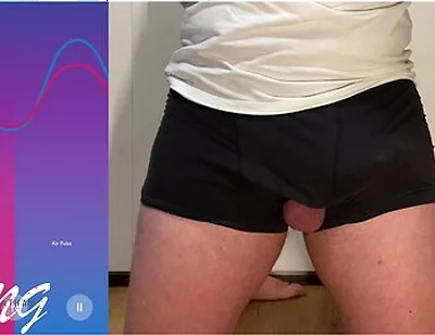 Huge Hands Free Postate Orgasm Cumshot In Underwear