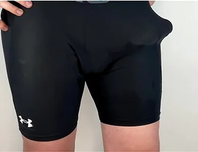 Huge Cock Hands Free Anal Vibrator Cumshot In Tight Pants