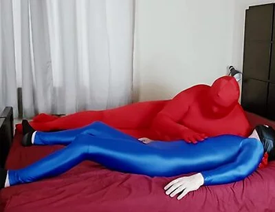 Gay Spandex Frotting And Rubbing In Zentai Catsuits
