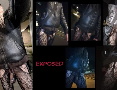 Exposed: Strutting Outside in a Fishnet Bodysuit
