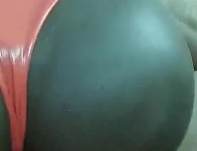 Black ass sextoy in shiny pants ass cumshot