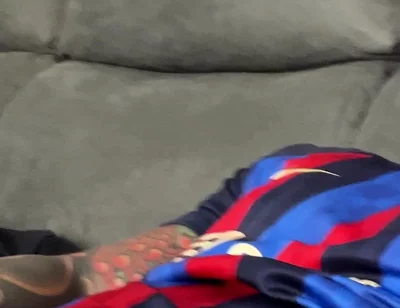Handsome Spaniard Jerks off in the Barça Shirt