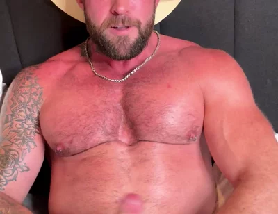 Cowboy Jerks off His Cock