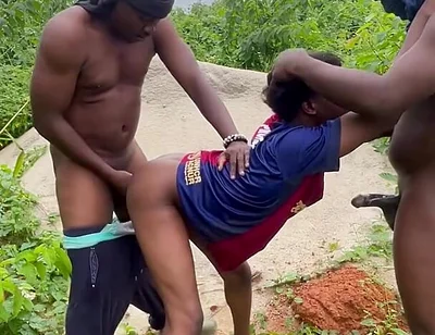 Threesome Bareback Fuck From Two Big Daddies and and Twink