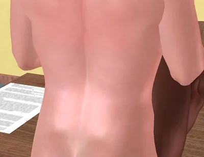 Animated 3D Gay Porn - White Man Fucking Black Man on Desk Holding Legs in Classroom