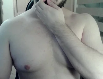 Muscular Jock Flexes His Muscles on Can