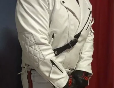 In Full White Leather Formals.