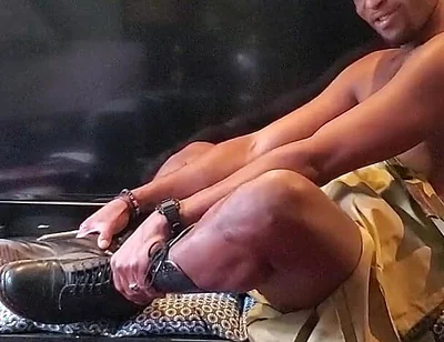 Kennie Jai Shows off in a Kilt with BBC and Ass