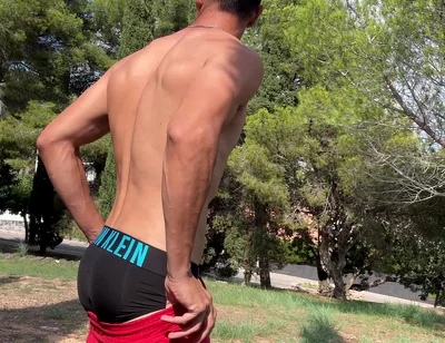 Short Risky Naked Flashing on Summer Day