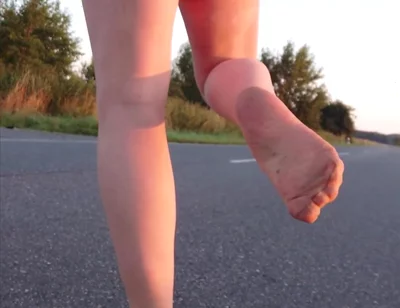 Walk in Tights on the Country Road