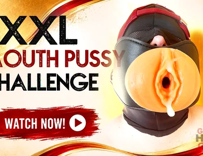 A Really Big Xxl Cock Penetrates Through the Mouth Gag Into My Mouth Pussy