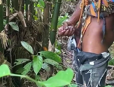 Pouring Cum in the Forest