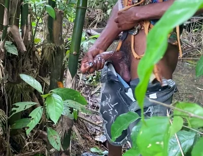 Pouring Cum in the Forest