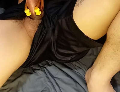 Black Soccer Shorts Musk Spring Roller Cock Massage Cumshot