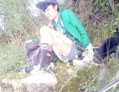 What Happens Behind the Scenes After Filming a Gay Twink’s Massive Outdoor Precum Cum Ejaculation Cleanup & Admiring the Scenery