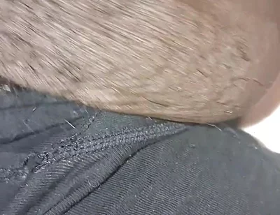 Stroking Big Black Uncut Dick Through Underwear