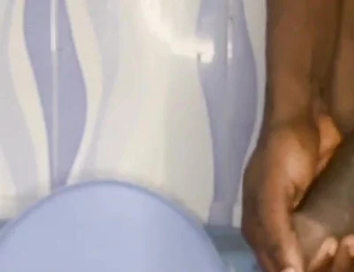 12inch Huge African Cock Getting Erected Takes Morning Piss