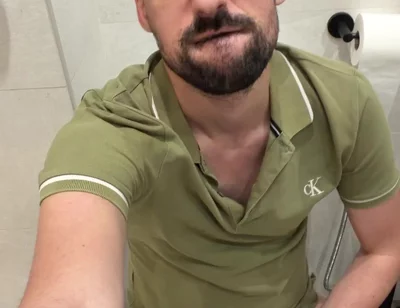 Hot Stepdaddy Jerking off in Bathroom