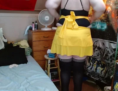 Sissy Bitch Teases shaking its fat ass and playing with boobs