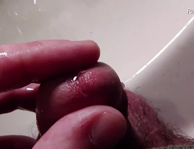 Peehole Piss Play Close up View in Slow Motion