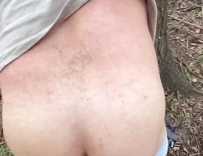 Cruising Straight Guy Gets Bent Over a Tree
