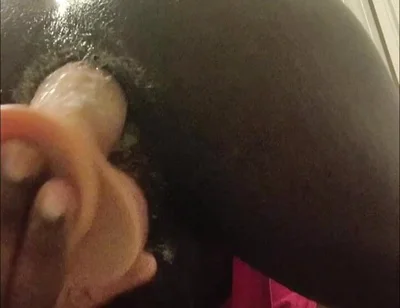 Thick Femboy Creaming On thick Dildo