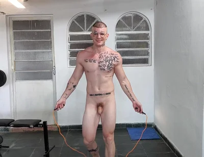 White Shaved Training Naked