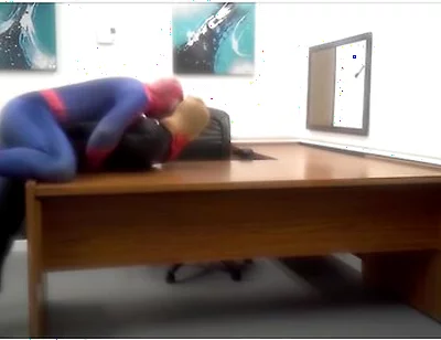 Spiderman Humps Robber He Finds In An Office